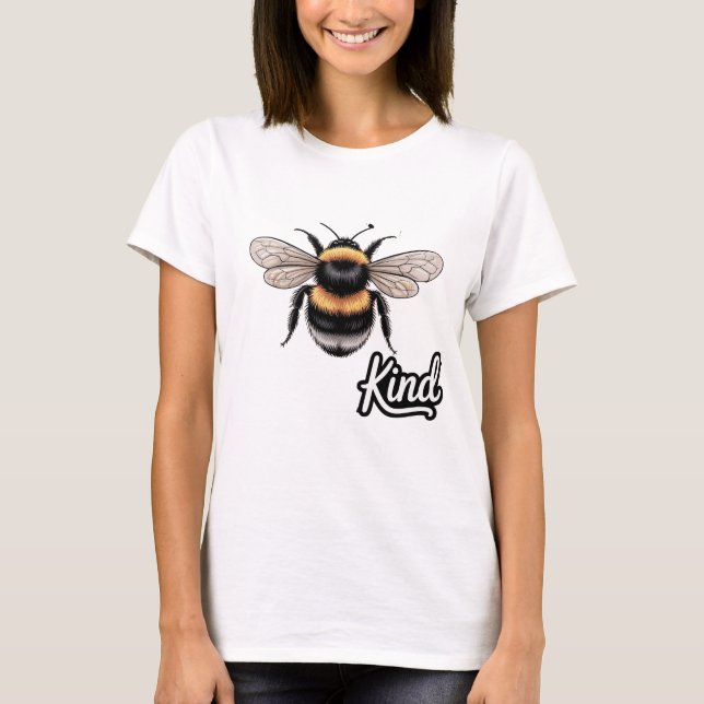 Bee Kind Cute Bumblebee Illustration - Inspiration T-Shirt (Vorderseite)