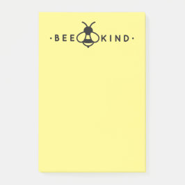 Bee Kind Gelbe und schwarze Hummel Post-it Klebezettel