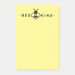 Bee Kind Gelbe und schwarze Hummel Post-it Klebezettel