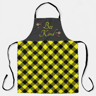 "Bee Kind" Gingham Schürze