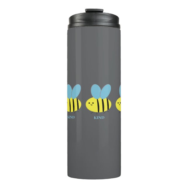 Bee Kind Gray Thermosbecher (Vorderseite)