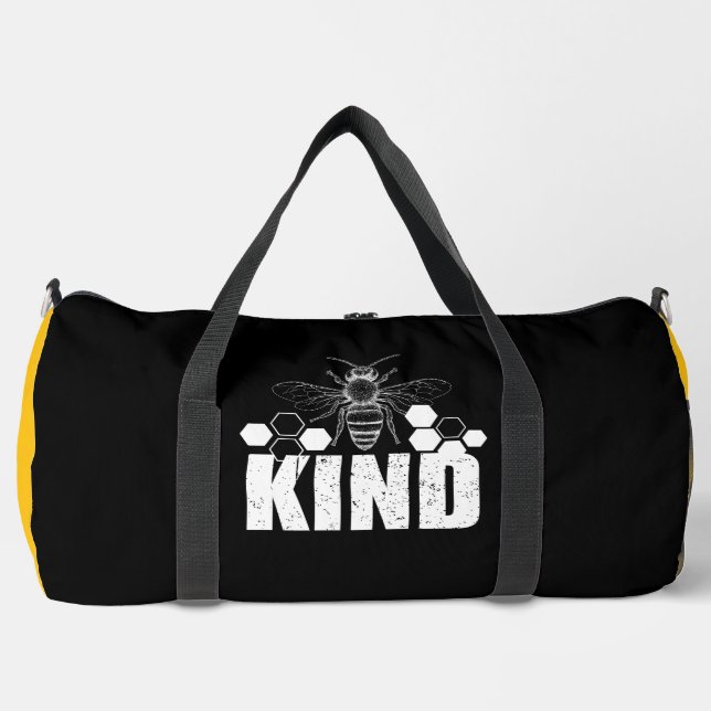 Bee Kind Honeycomb Graphic Duffle Bag (Vorderseite)