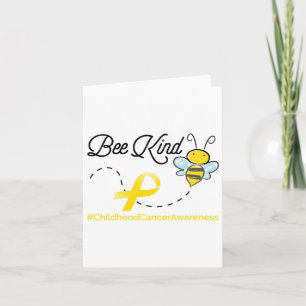 Bee Kind Krebs Bewusstsein Monat Gold Rib Karte