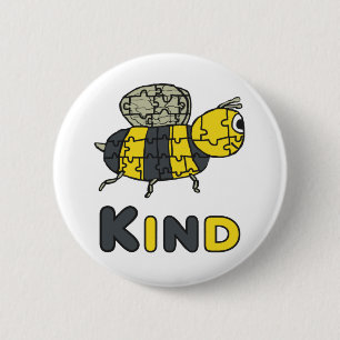 Bee Kind Puzzle Button