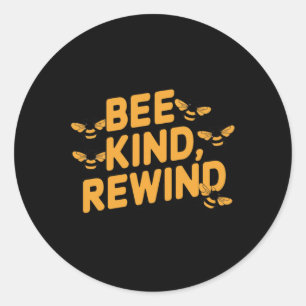 Bee Kind Runder Aufkleber