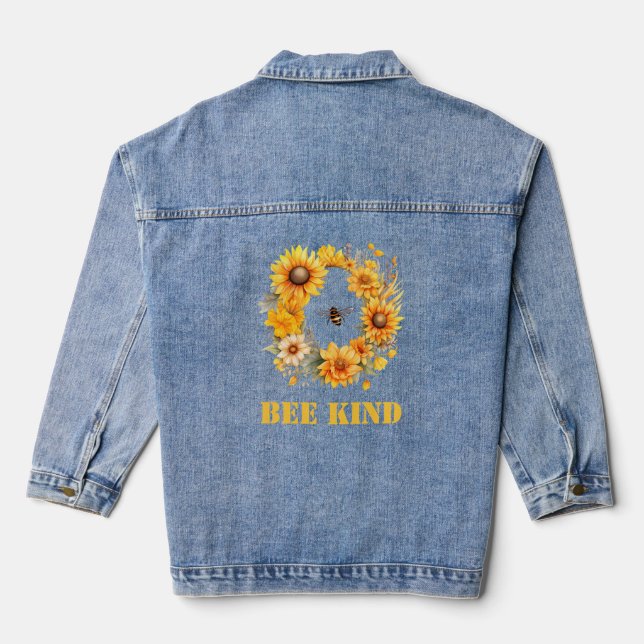 Bee Kind Women's Denim Jacket Jeansjacke (Rückseite)
