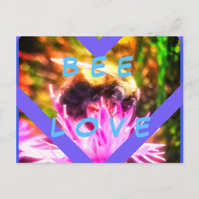 BEE LIEBE POSTCARD POSTKARTE (Vorderseite)