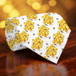 Bee Lovers Honeycomb Custom Necktie Krawatte<br><div class="desc">This custom necktie is a delightful tribute to bee lovers and the beauty of nature's honeycomb design. Perfect for anyone who appreciates the industrious bee and the intricate patterns of their homes, this tie is a unique statement piece. The vibrant colors and detailed honeycomb pattern make it a conversation starter,...</div>