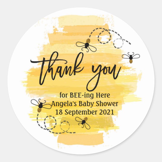Bee Merci pour l'abeille ici merci Sticker (Devant)