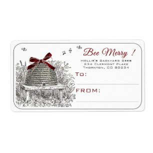 Bee Merry Beekeeper's Holiday Shipping Étiquette