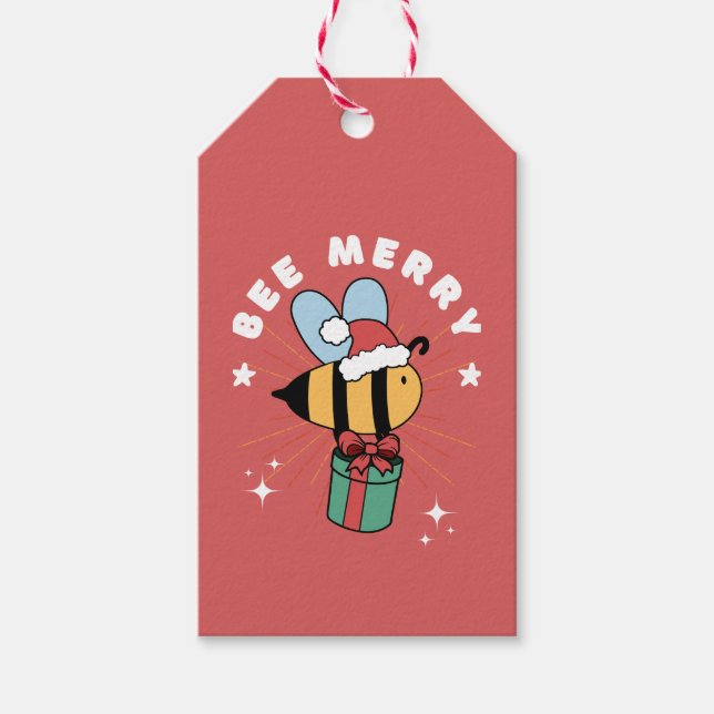 BEE MERRY CHRISTMAS GESCHENKANHÄNGER (Vorderseite)