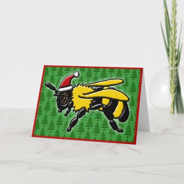 Bee Merry, Grußkarte Feiertagskarte (Vorderseite)