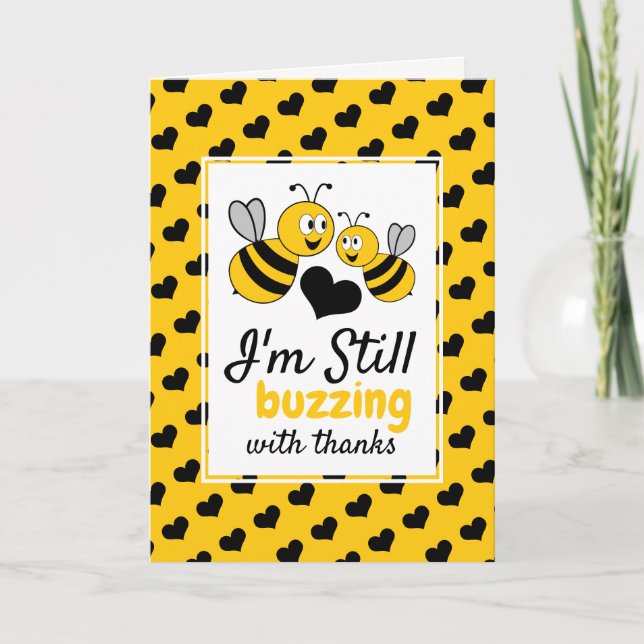 Bee miel, Carte de remerciements Baby shower (Devant)