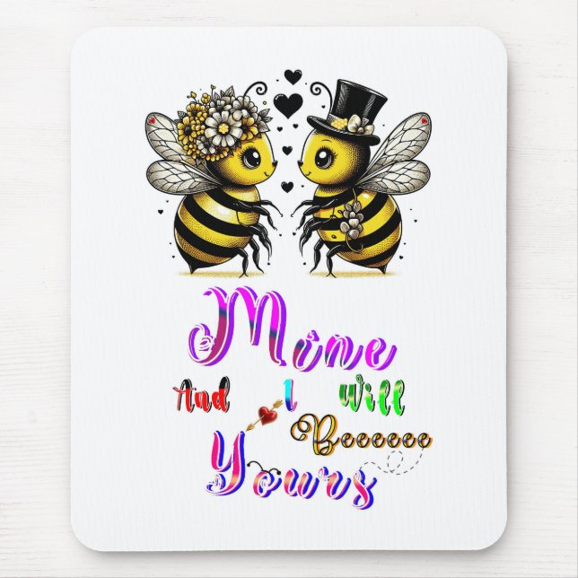 Bee Mine And I Will Bee Yours Mousepad (Vorne)
