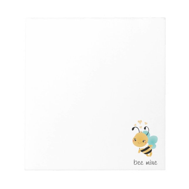 Bee Mine Bumblebee Notizblock (Vorderseite)