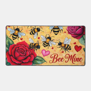 Bee Mine Golden Honey Liebe Schreibtischunterlage