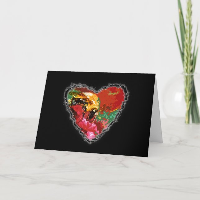 Bee Mine @ Heart Card Feiertagskarte (Vorderseite)