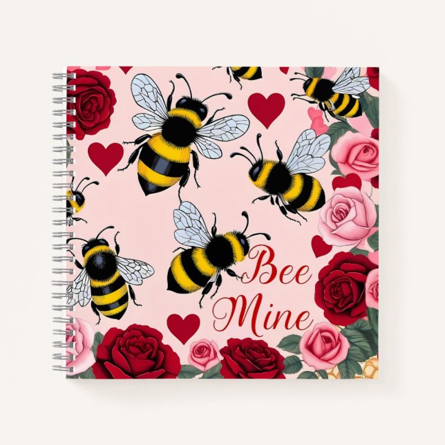 Bee Mine Love Buzz Design Carnet spiral (Devant)