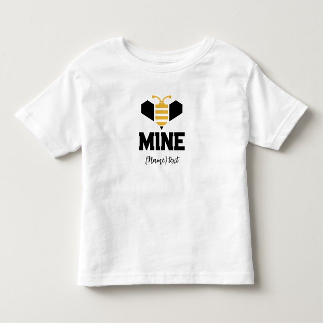 Bee Mine Minimalist Romantic Gift Kleinkind T-shirt (Vorderseite)