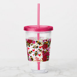 Bee Mine Sweet Honeycomb Blooms Acryltrinkbecher