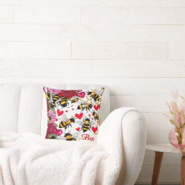 Bee Mine Sweet Honeycomb Blooms Kissen