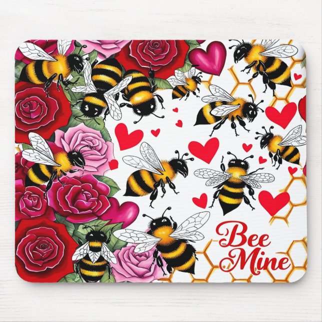 Bee Mine Sweet Honeycomb Blooms Mousepad (Vorne)