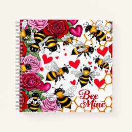 Bee Mine Sweet Honeycomb Blooms Notizbuch