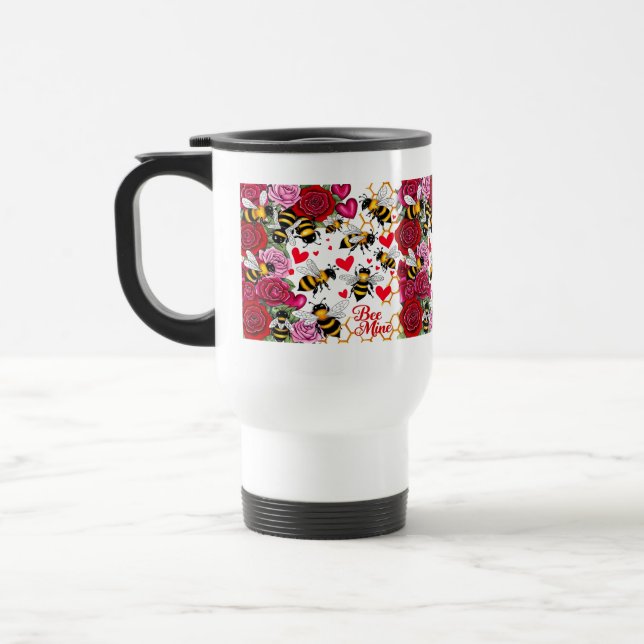Bee Mine Sweet Honeycomb Blooms Reisebecher (Links)