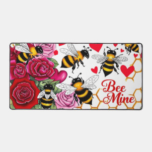 Bee Mine Sweet Honeycomb Blooms Schreibtischunterlage