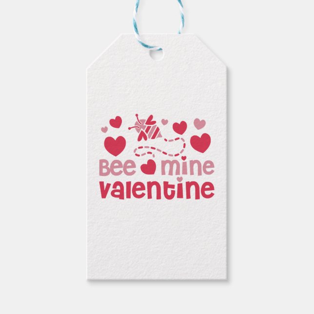 Bee Mine Valentine Geschenkanhänger (Vorderseite)