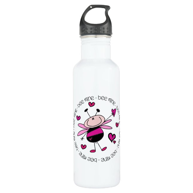 Bee Mine Valentine Trinkflasche (Vorderseite)