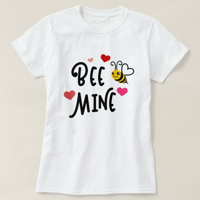 Bee Mine - Valentinstag T-Shirt (Design vorne)
