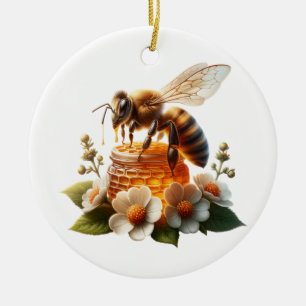 Bee My Honey   Süßes romantisches Geschenk Keramik Ornament