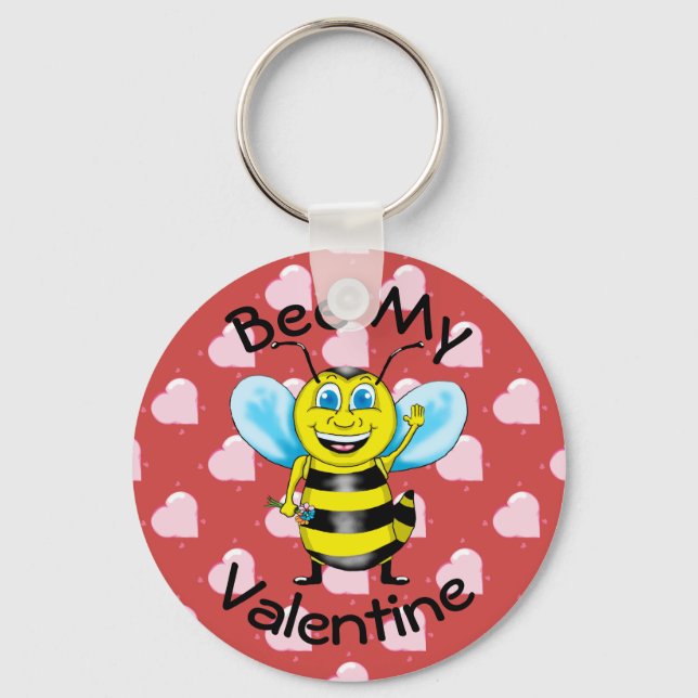Bee My Valentine Schlüsselanhänger (Vorderseite)