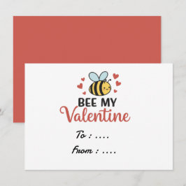 Bee My Valentine , Valentinstag Geschenkkarte Mitteilungskarte