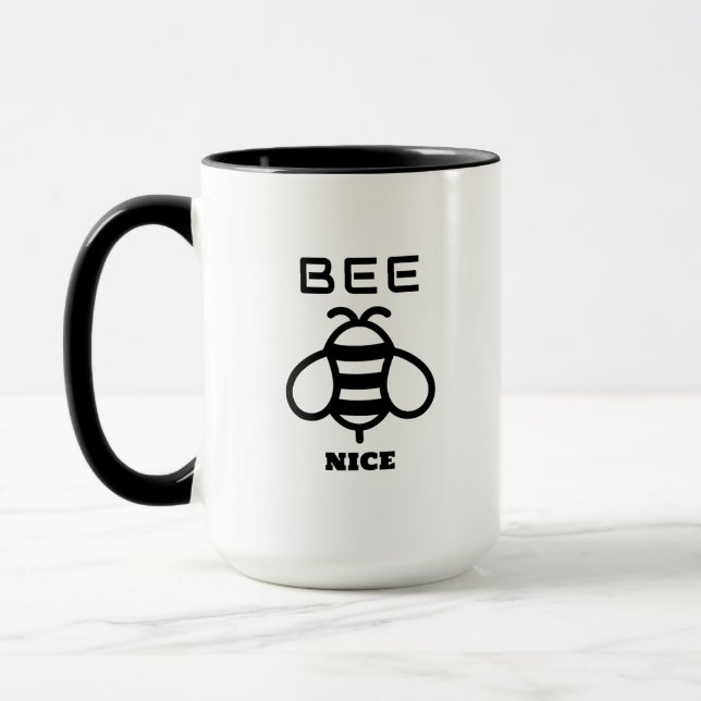 Bee Nice with Minimal Design Tasse (Links)