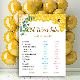 Bee Old Wives Tales Sign Poster