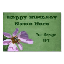 Bee On Cosmos Blume Happy Birthday