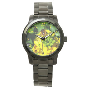 Bee on Yellow Flowers Armbanduhr