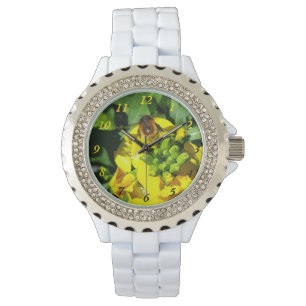 Bee on Yellow Flowers Armbanduhr
