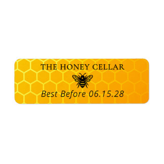 Bee Orange Custom Honey Stamp Durability Date