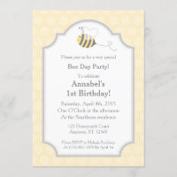 Bee Party Hummel Honeycomb Einladungen