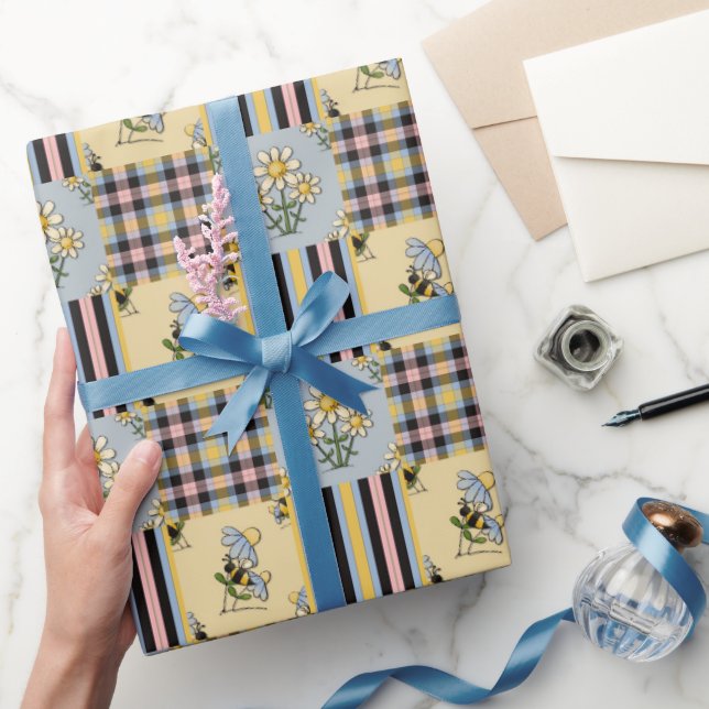Bee Pattern glänzendes Verpackungspapier Geschenkpapier (Schenken)