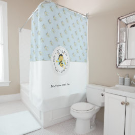 Bee Phantastisch Baby Boy | Personalisiert Monogra Duschvorhang
