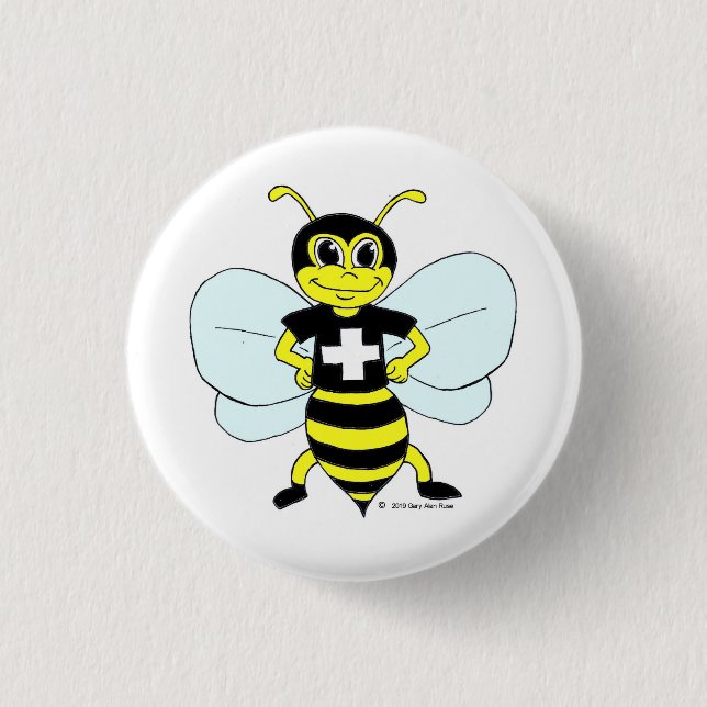 Bee Positive Small Button (Vorderseite)