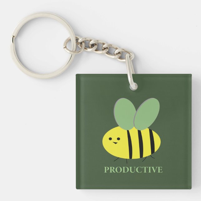Bee Productive, Green Schlüsselanhänger (Vorderseite)