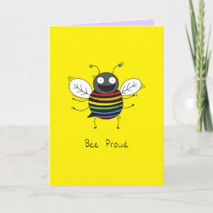 Bee Proud Gay Pride LGBTQ Bee Karte