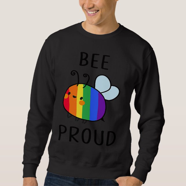 Bee Proud LGBT LGBT Gay Transgender Pride Sweatshirt (Vorderseite)