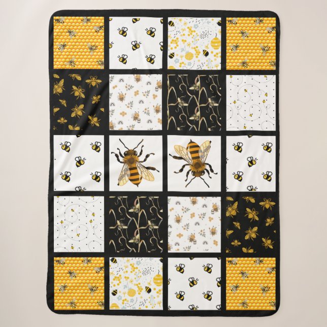 Bee Quilt Sherpadecke (Vorderseite)