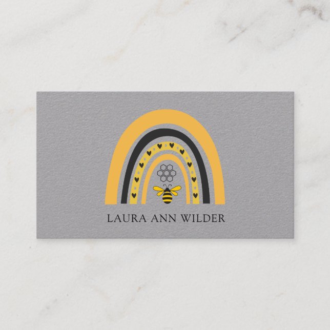Bee Rainbow Business Card Visitenkarte (Vorderseite)